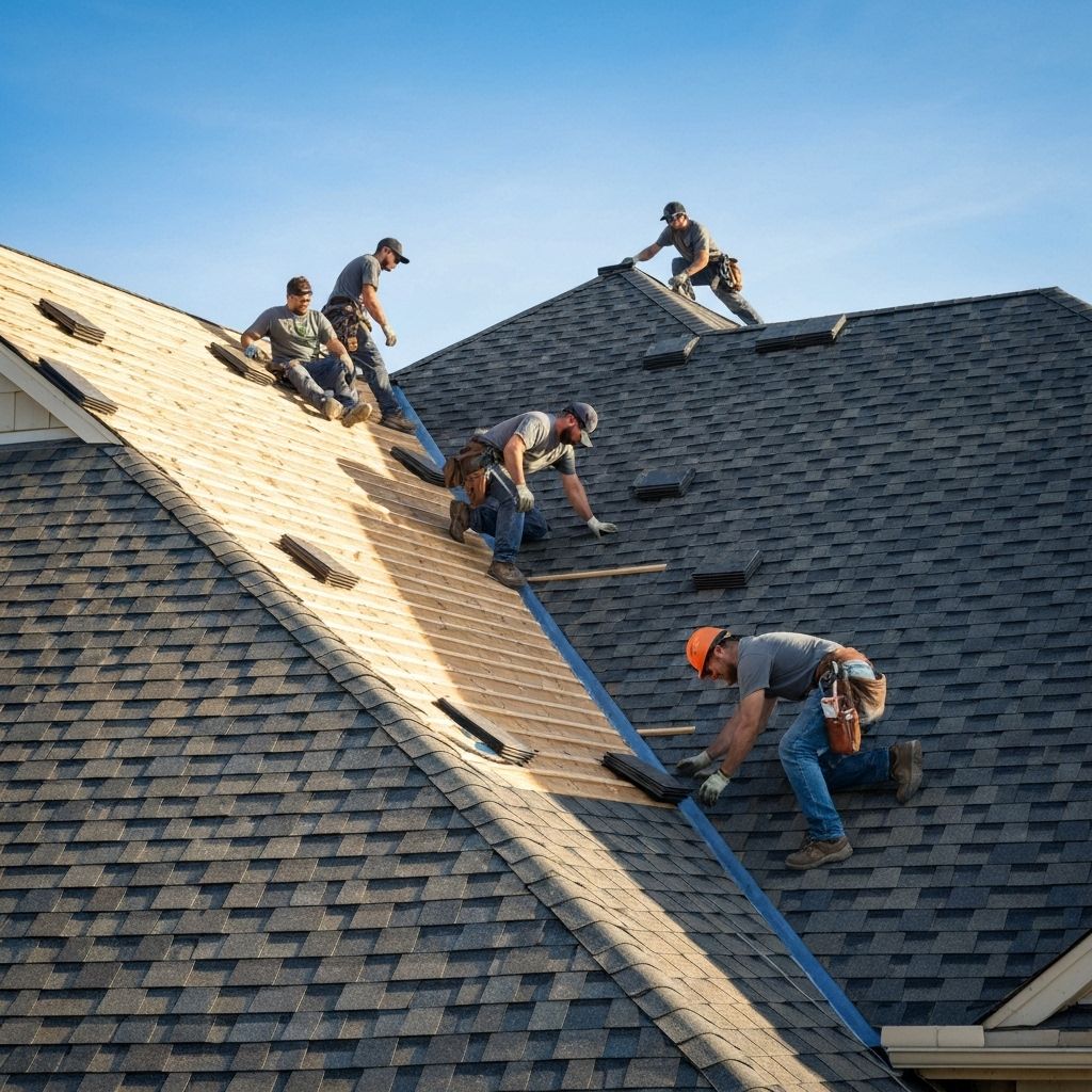 Roofing interior scene